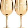 Moet & Chandon Champagne Champagner Glas Gläser Set - 2er Set Gold -Haushaltswaren Store 357f9256e8a243f1a1d2d3e322b6684f