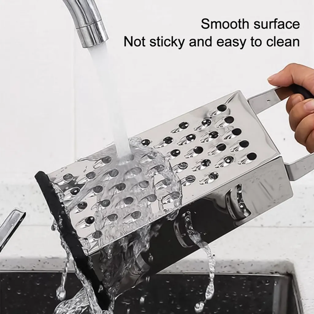 Edelstahl Käsereibe Antihaft Kistenreibe 4 Seiten Für Käse, Gemüse, Ingwer,Karotten 8 Edelstahl Käsereibe Antihaft Kistenreibe 4 Seiten Für Käse, Gemüse, Ingwer,Karotten – Bild 6