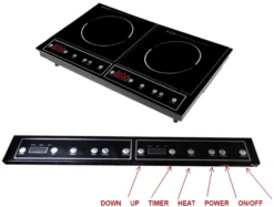 Topmatic DIP.4200.2 Doppel-Induktionskochfeld Induktion Kochplatten Herd 2000W+1400W Schwarz Reise Camping Kocher Herdplatte Kochfeld -Haushaltswaren Store 3735e3d924958efbf0182a752da86d39