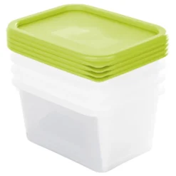 ROTHO Set Gefrierdosen 4 X 0.75 L DOMINO, Farbe:Limettengrün 9 ROTHO Set Gefrierdosen 4 X 0.75 L DOMINO, Farbe:Limettengrün -Haushaltswaren Store 37b0981461c2805da9e6abf5b280c7c7