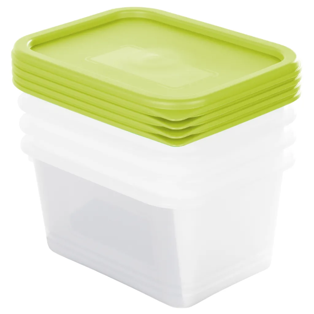 ROTHO Set Gefrierdosen 4 X 0.75 L DOMINO, Farbe:Limettengrün 5 ROTHO Set Gefrierdosen 4 X 0.75 L DOMINO, Farbe:Limettengrün – Bild 3