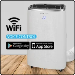 Clatronic Mobile Klimaanlage/Klimagerät (smart Home) CL 3750; Amazon Alexa & Google Assistant; 12.000 BTU/h 3in1 Kühlen, Mit Abluftschlauch; Fernbedienung; Weiß -Haushaltswaren Store 38a3acc2689578c585fce79df51425f1