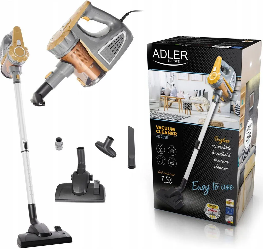 Adler Handstaubsauger AD 7036 Beutellos Autostaubsauger 1,5 L Düsenset 3 Adler Handstaubsauger AD 7036 Beutellos Autostaubsauger 1,5 L Düsenset