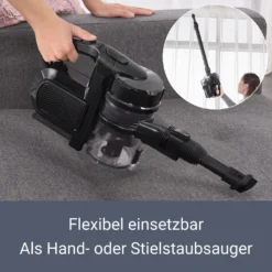 Juskys 2in1 Handstaubsauger & Akku Staubsauger - Beutellos & Kabellos – Bis 55 Min Laufzeit - Lithium-Ionen Akku, Wandhalterung & Ladestation – Schwarz -Haushaltswaren Store 3a8676c49ad7937e15d94ca9a3730535