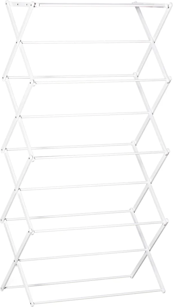 HOMCOM Wäscheständer Faltbar 8-stufiger Trockengestell Trockenständer Metall Kunststoff Weiß 74 X 35 X 144 Cm 3 HOMCOM Wäscheständer Faltbar 8-stufiger Trockengestell Trockenständer Metall Kunststoff Weiß 74 X 35 X 144 Cm