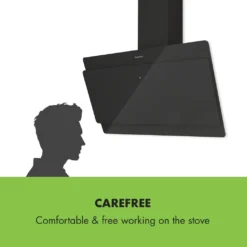 Klarstein Aurica 90 Dunstabzugshaube - Wandabzugshaube, Abzugshaube Zum Wandanbau, 90 Cm, 165 W, 620 M³/h Abluftleistung, 3 Leistungsstufen, Zuschaltbares Licht, Inkl. Montagematerial, Schwarz [Energieklasse B] -Haushaltswaren Store 3aef207fb550551c32c8303e44323238