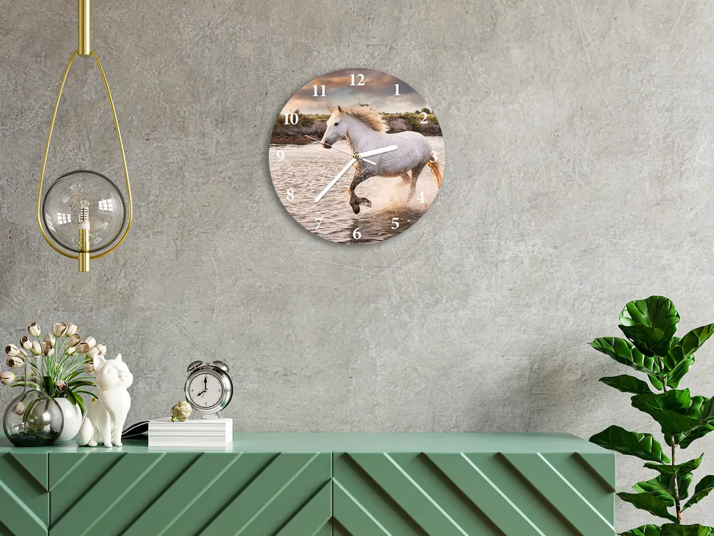 Wanduhr WEIßES PFERD Küchenuhr LEISE Wohnzimmeruhr DEKO Badezimmeruhr RUND 30 Cm 10 Wanduhr WEIßES PFERD Küchenuhr LEISE Wohnzimmeruhr DEKO Badezimmeruhr RUND 30 Cm – Bild 8