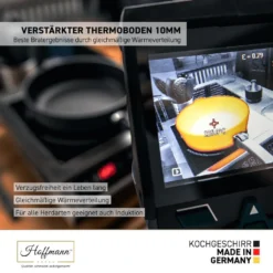 Hoffmann TC Induktionspfanne 24 Cm Antihaftbeschichtet I Innenhöhe 7 Cm Ohne Glasdeckel I Germany -Haushaltswaren Store 3c4e3e1baa173a4f3d8833716ff60837