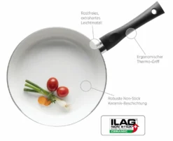 Mäser 931338 Harriot Keramik Bratpfanne 28 Cm, ILAG CERAMIC, Induktionsgeeignet, Blau -Haushaltswaren Store 3c550d06ab35b5ee21c61250f0ef4116