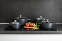 Smile MGK-12 Kochtopf, Geschmiedetes Aluminium, Schwarz -Haushaltswaren Store 3cf49dce9b418d5090daa491ce6e3281