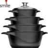 Smile MGK-12 Kochtopf, Geschmiedetes Aluminium, Schwarz 2 Smile MGK-12 Kochtopf, Geschmiedetes Aluminium, Schwarz -Haushaltswaren Store 3d1ea7d410daa67b7e097428f21fc5db