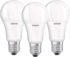 Osram LED-Lampe BASE C60, E27, EEK: F, 14W, 1521 Lm, 2700 K, 3 Stück -Haushaltswaren Store 3e213d0bb525fb4b9f51fb0db342ffa8