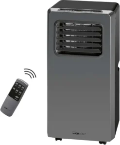 Clatronic Klimagerät CL 3672 Mit LED-Display - Farbe: Anthrazit/Silber - Funktionen: Kühlen, Entfeuchten, Gebläse - 880 W - Inkl. 1,5 M Abluftschlauch + Fensterabluft-Kit + Infrarot-Fernbedienung; 263 808 -Haushaltswaren Store 3efefd5e9e3a29f1251dcc51640257e1