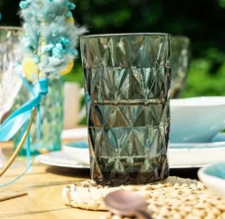 Longdrinkglas MADISON Grau Anthrazit Trinkglas Mit Rautenmuster Retro 5 Longdrinkglas MADISON Grau Anthrazit Trinkglas Mit Rautenmuster Retro -Haushaltswaren Store 3f20f1154e5316113df9c3097ebb8a4f