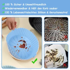 3x Air Fryer Silikontopf Wiederverwendbarer Ofen Multif Cooking Baking Tray Liner Für Ofen, Mikrowelle, Kuchenbackform, Dampfgarer -Haushaltswaren Store 3f88021c6f2b0f5aba2feeef3e1e5299