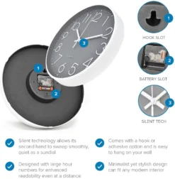 JOEJI’S KITCHEN Wanduhr »Joejis Schöne Wanduhr Ohne Tickgeräusche Wanduhr Groß Wanduhr Modern Wanduhr Vintage Wanduhr Stylische Küchenuhr Wand Uhr Küche -Haushaltswaren Store 3fbcd91bdd20d9ea63ab6cb8a160b116