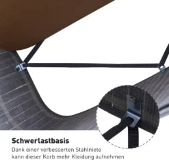 HOMCOM Wäschekorb Wäschebox Wäschesammler Mit Deckel Segeltuchsack Waschbarem Wäschesack Mit Griffen Segeltuch + Bambus Grau100L 52 X 32 X 63 Cm -Haushaltswaren Store 4012a166e84e59e01d4db78628c4a972