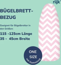 Riijk Bügelbrettbezug In Rosa Aus Baumwolle Zum Spannen Mit Spezialpolster Für Leichtes Bügeln – Universal Passend -Haushaltswaren Store 401b8dcc47dfbd04bbde34a7a650a01f