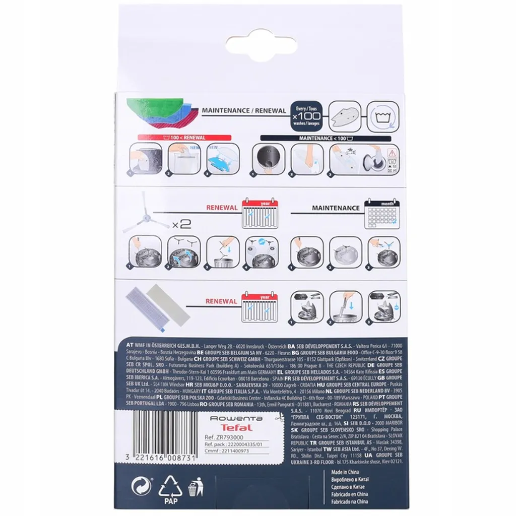 Rowenta ZR793000 X-Plorer Serie 95 Reinigungs-Set | Kompatibel Mit Saugroboter S95 | 1 Standardtuch | 1 Wischtuch | 1 Mikrofasertuch "Allergen" | 2 Seitenbürsten | 1 Hochleistungsfilter 10 Rowenta ZR793000 X-Plorer Serie 95 Reinigungs-Set | Kompatibel Mit Saugroboter S95 | 1 Standardtuch | 1 Wischtuch | 1 Mikrofasertuch "Allergen" | 2 Seitenbürsten | 1 Hochleistungsfilter – Bild 8