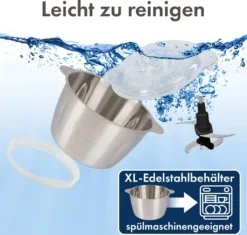 ProfiCook® Zerkleinerer Küche Elektrisch Inkl. Ice Crush-Funktion, Gemüseschneider Mit 1,7L Edelstahlbehälter, Elektrisch Mit Kombimesser Für 2- Oder 4-Klingenbetrieb- PC-MZ 1227 -Haushaltswaren Store 40c4c7fcdd2e37f1d253cd546a257711