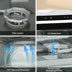 Puluomis Geschirrspüler 5L Geschirrspülmaschine Mini Spülmaschine Tischgeschirrspüler 45cm Freistehend, Funktioniert Mit/ohne Wasseranschluss, Kompakt, Für Büro, Kleine Wohnung, Camping, Wohnwagen, Weiß 25 Puluomis Geschirrspüler 5L Geschirrspülmaschine Mini Spülmaschine Tischgeschirrspüler 45cm Freistehend, Funktioniert Mit/ohne Wasseranschluss, Kompakt, Für Büro, Kleine Wohnung, Camping, Wohnwagen, Weiß -Haushaltswaren Store 41e2e4104500f98062c935278f02fe5b