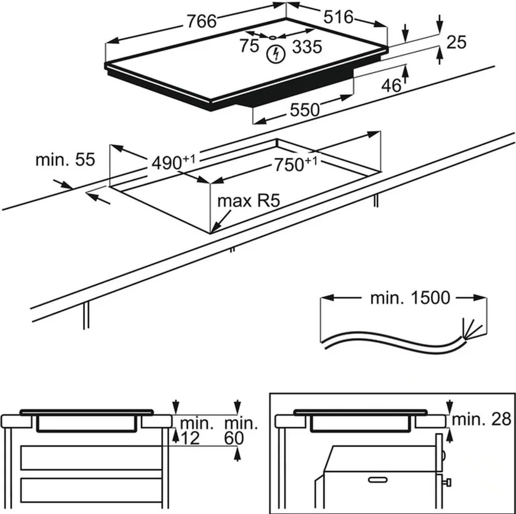 AEG - IKE85441XB - Einbau-Induktions-Kochfeld - Bridge Zone - 80 Cm 7 AEG - IKE85441XB - Einbau-Induktions-Kochfeld - Bridge Zone - 80 Cm – Bild 5