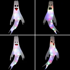 4 Stk 120cm LED Halloween Hängend Geist Spukhaus Grusel Requisiten Dekoration, Partydekoration