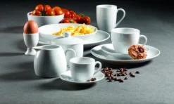 Mäser 102034 Kombiservice Alesia Für 6 Personen, Porzellan, Weiß (1 Set, 62-teilig) -Haushaltswaren Store 432711974a242b78cdd694722a657a9e