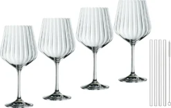 Nachtmann Gin&Tonic + 4 Glastrinkhalme 7574/8tlg. Tastes Good 103143 -Haushaltswaren Store 440410b3f5fbd1d186a6326afb50ebf5