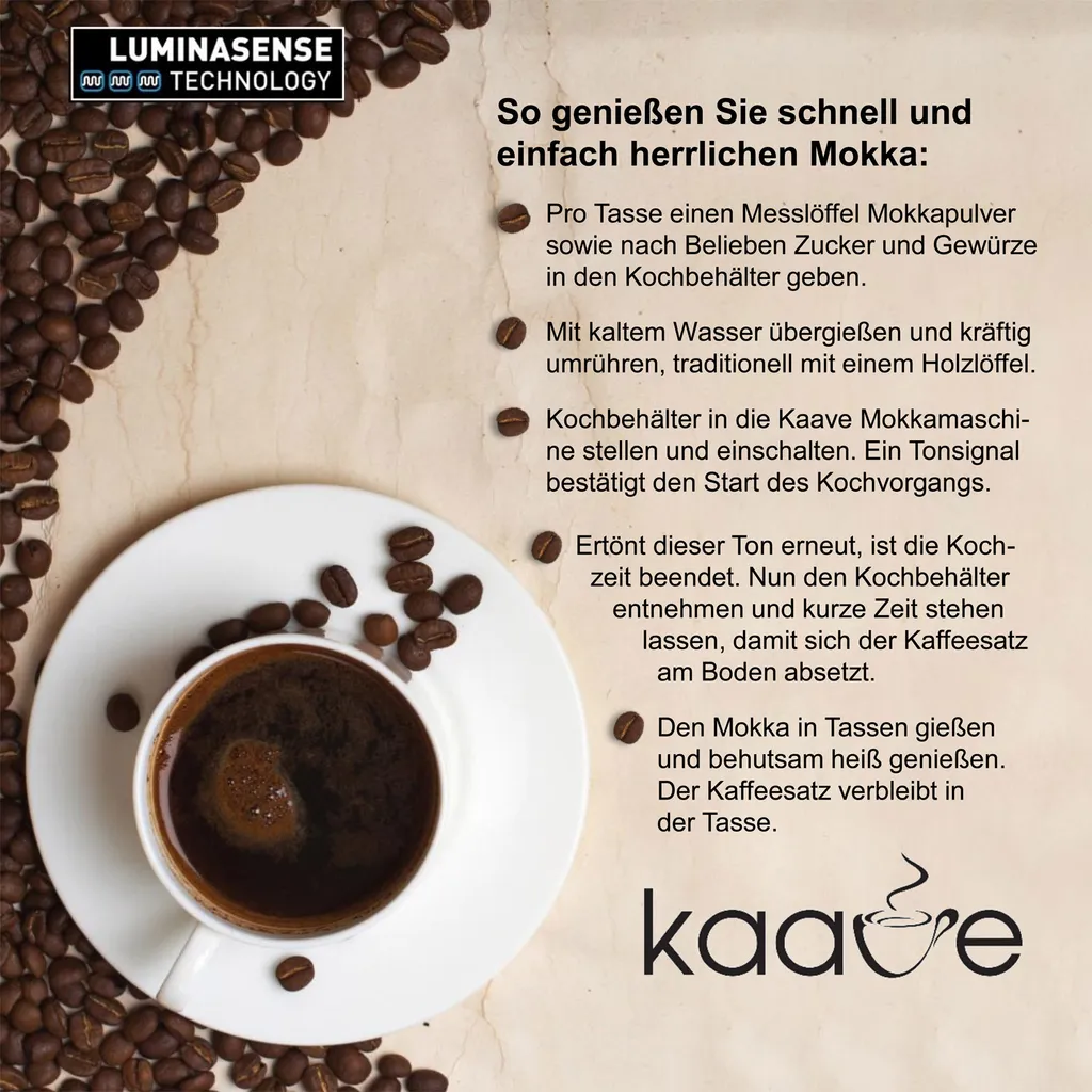 Fakir Kaave Mokkamaschine Easy One Touch Steuerung, 735 W, Silber 6 Fakir Kaave Mokkamaschine Easy One Touch Steuerung, 735 W, Silber – Bild 4