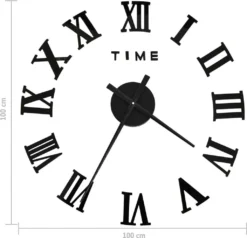 VidaXL 3D-Wanduhr Modernes Design Schwarz 100 Cm XXL 11 VidaXL 3D-Wanduhr Modernes Design Schwarz 100 Cm XXL -Haushaltswaren Store 444ac4af800e5112257ad785b0d97a50