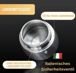 Thiru Espressokocher Induktion L Premium Mokkakanne Aus Edelstahl Inkl. Toolset (Schwarz, 6 Tassen (300ml)) -Haushaltswaren Store 44a285bb2eeae923334e376746e948cb