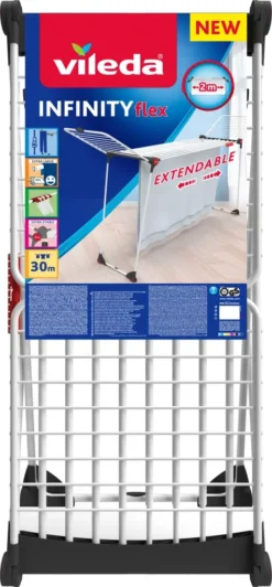 Vileda Infinity Flex Wäscheständer XXL Ausziehbar, Bis Zu 2m Ausziehbares Mittelteil -Haushaltswaren Store 46606924595171ecff60c43629d72710