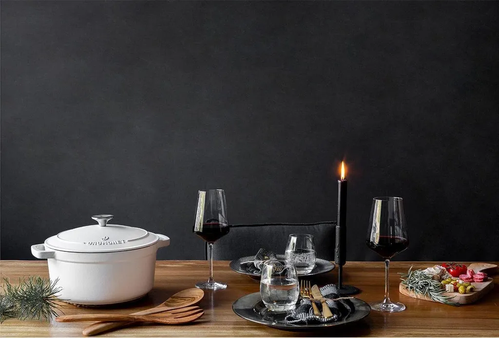 Daumonet Gusseisen-Bräter - Rund Ø 26 Cm - Weiß 8 Daumonet Gusseisen-Bräter - Rund Ø 26 Cm - Weiß – Bild 6