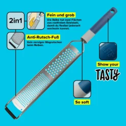 Tasty Handreibe Mit Grober Und Feiner Reibefläche Für Feines Und Grobes Reiben Von Muskatnuss, Zitronenschale Und Parmesan -Haushaltswaren Store 47231694837c78b8edd549f077e4669a