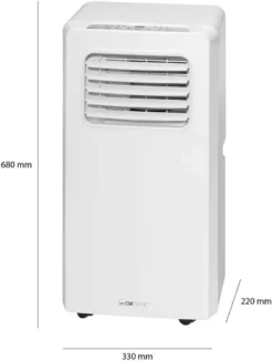 Clatronic Klimagerät CL 3671 Mit LED-Display - Farbe: Weiß - Funktionen: Kühlen, Entfeuchten, Gebläse - 780 W - Inkl. 1,5 M Abluftschlauch + Fensterabluft-Kit + Infrarot-Fernbedienung; 263 807 -Haushaltswaren Store 4762bd875107298b55aa895730021f15