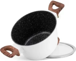 Weiße Keramik-Marmortöpfe Mit Bratpfanne Und Wok Set 15-teiliges -Haushaltswaren Store 47c976554acad07f0c96cda0c7bfe709