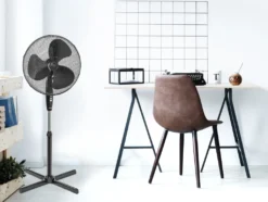 Bestron Standventilator Mit Drei Geschwindigkeitsstufen, Ventilator Mit 75° Oszillation-Funktion & Höhenverstellbar Bis 122 Cm, Ø 45 Cm, 45 W, ASV45Z, Farbe: Schwarz -Haushaltswaren Store 48012c6272f8e53e0db205fd3913e8e7