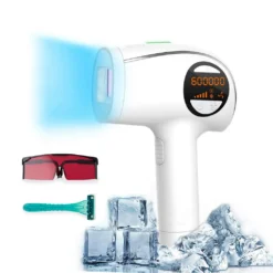 36W IPL Haarentfernung, -3 ° Eiskompresse & Hautverjüngung Laser-Haarentfernung Für Frauen Männer 600.000 Blitze, Dauerhafte Schmerzfreie Haarentfernung Für Die Ganzen 5 Schritte