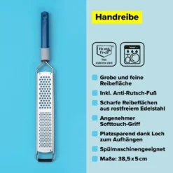 Tasty Handreibe Mit Grober Und Feiner Reibefläche Für Feines Und Grobes Reiben Von Muskatnuss, Zitronenschale Und Parmesan -Haushaltswaren Store 4810ad952c207c5ad785f5d56b30268e