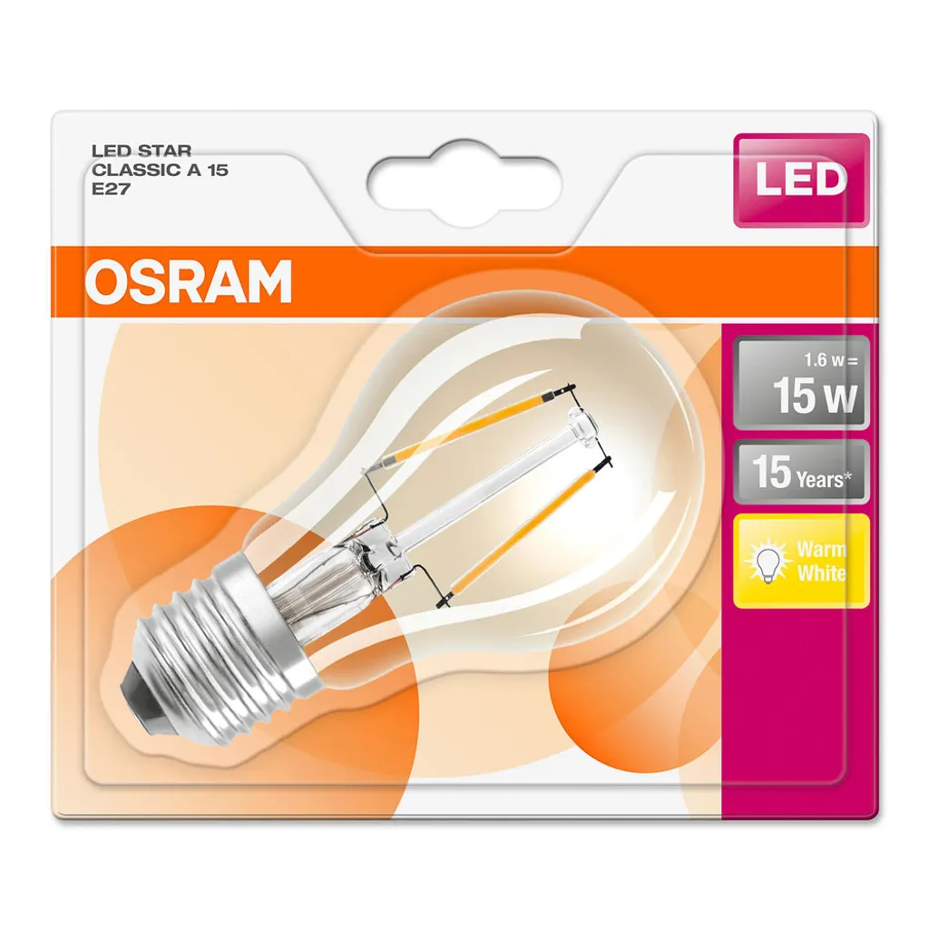 Osram LED Leuchtmitel Star Classic P15 E27 1,5W Warmweiß, Klar 9 Osram LED Leuchtmitel Star Classic P15 E27 1,5W Warmweiß, Klar – Bild 7