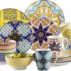 Vancasso Tafelservice Porzellan, JASMIN 16 Teiliges Essgeschirr Kombiservice, Handbemaltes Geschirrset Für 4 Personen, Böhmischer Stil -Haushaltswaren Store 48dc5e723cab6d7edfced18dc719af89
