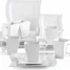 MALACASA, Serie Flora, 18 Tlg . Set Cremeweiß Porzellan Kaffeeservice Geschirrset Mit Je 6 Kuchenteller, 6 Tasse 220ml, 6 Untertasse Für 6 Personen -Haushaltswaren Store 4932c30e3baf3b47e7166961eaafa4ce