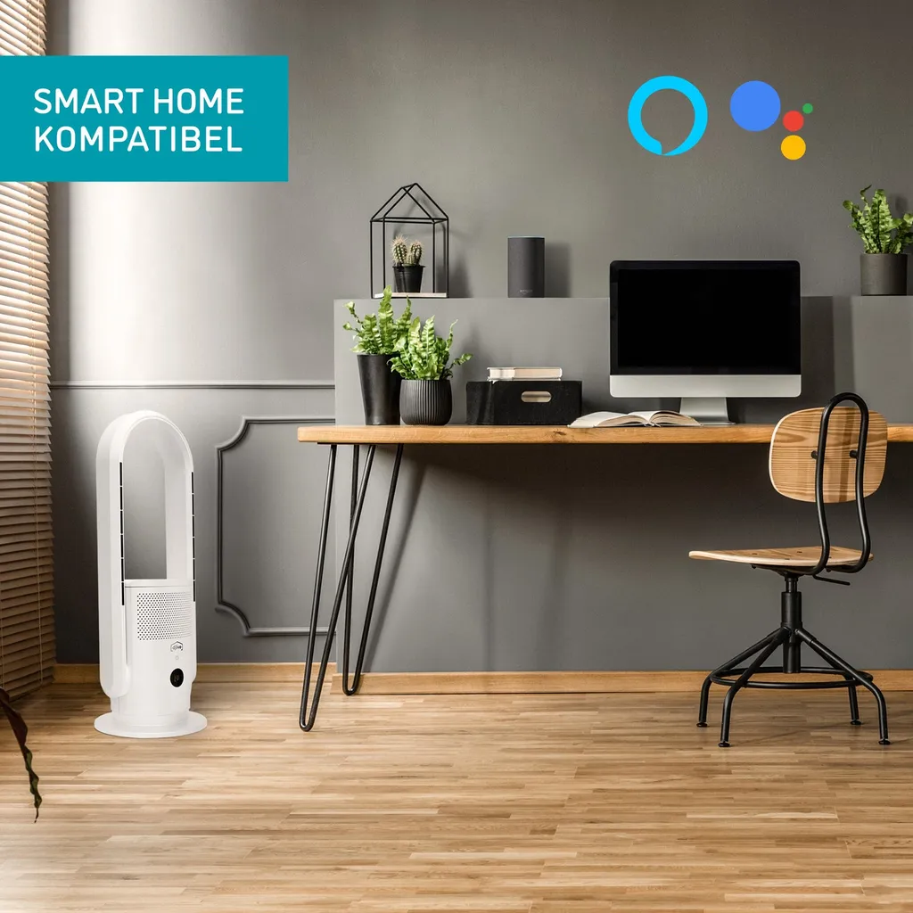 Djive ARC Heater 3in1 Rotorloser Heizlüfter, Ventilator & Luftreiniger, HEPA 14 Filter & UVC Gegen 99,995% Der Viren, Staub & Pollen, App Steuerung, Alexa, Google Home, Mit Heizfunktion, Schlafzimmer, Clean White 8 Djive ARC Heater 3in1 Rotorloser Heizlüfter, Ventilator & Luftreiniger, HEPA 14 Filter & UVC Gegen 99,995% Der Viren, Staub & Pollen, App Steuerung, Alexa, Google Home, Mit Heizfunktion, Schlafzimmer, Clean White – Bild 6