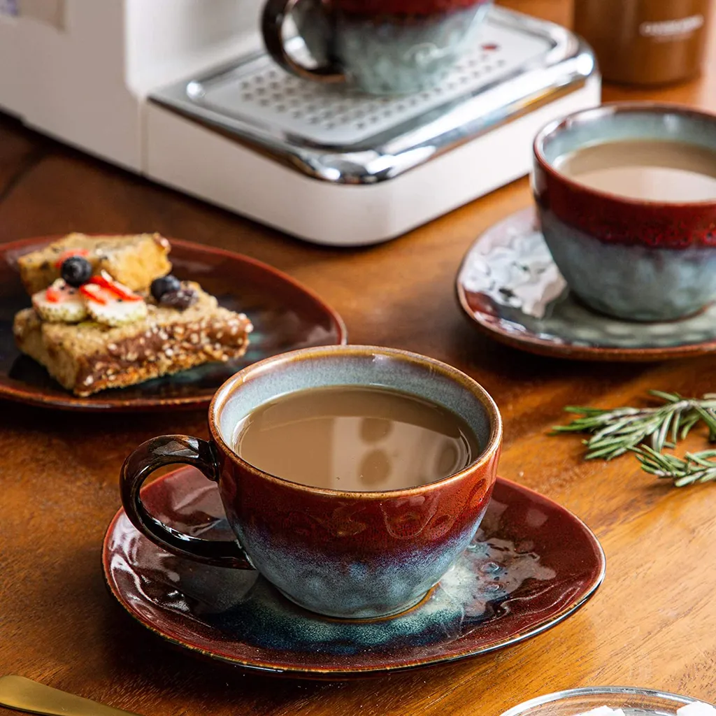 Vancasso Kaffeeservice »STARRY« 8-tlg Steinzeug Kaffeeset Mit Kaffeetasse, Untertasse 6 Vancasso Kaffeeservice »STARRY« 8-tlg Steinzeug Kaffeeset Mit Kaffeetasse, Untertasse – Bild 4