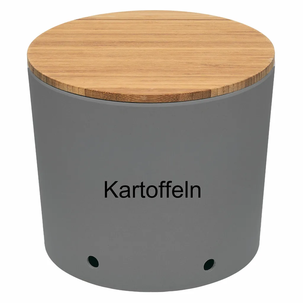 LS-LebenStil Natur Design Holz Kartoffeltopf 23x20cm Mad E In Germany Grau Silber 4 LS-LebenStil Natur Design Holz Kartoffeltopf 23x20cm Mad E In Germany Grau Silber – Bild 2