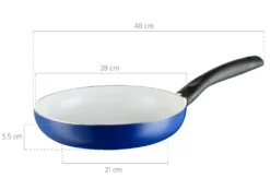 Mäser 931338 Harriot Keramik Bratpfanne 28 Cm, ILAG CERAMIC, Induktionsgeeignet, Blau -Haushaltswaren Store 4b740488187d5e13c7b655eda23e5a1c