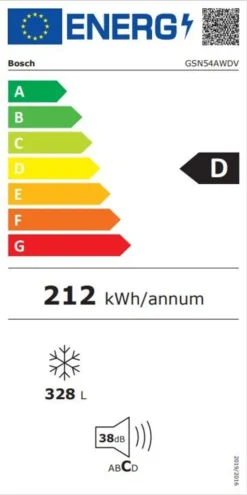 Bosch Serie 6 GSN54AWDV Gefrierschränke - Weiß -Haushaltswaren Store 4b9cc98fc9c1dd1f27e0c1289d9f17ca