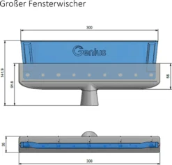 Genius Fensterwischer Deluxe-Set 7 Tlg - Fensterputzer + Ausziehbarer Teleskop-Stiel, Wanne & Mikrofaserbezug | Streifenfreie Sauberkeit; A81964 -Haushaltswaren Store 4c6a086f3d8d467efeb40458bbd34bd8 1