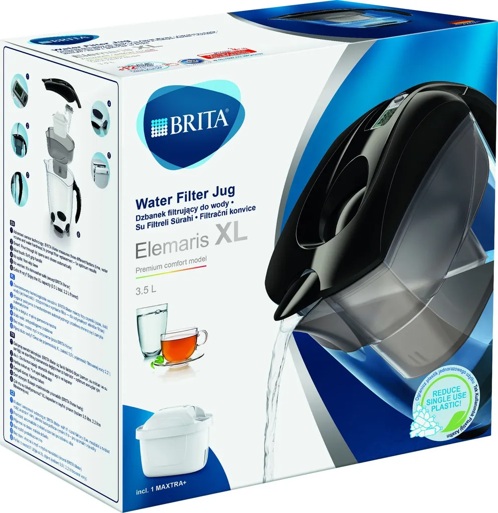 Brita Elemaris XL 3,5 Liter Schwarz Tischwasserfilter 8 Brita Elemaris XL 3,5 Liter Schwarz Tischwasserfilter – Bild 6
